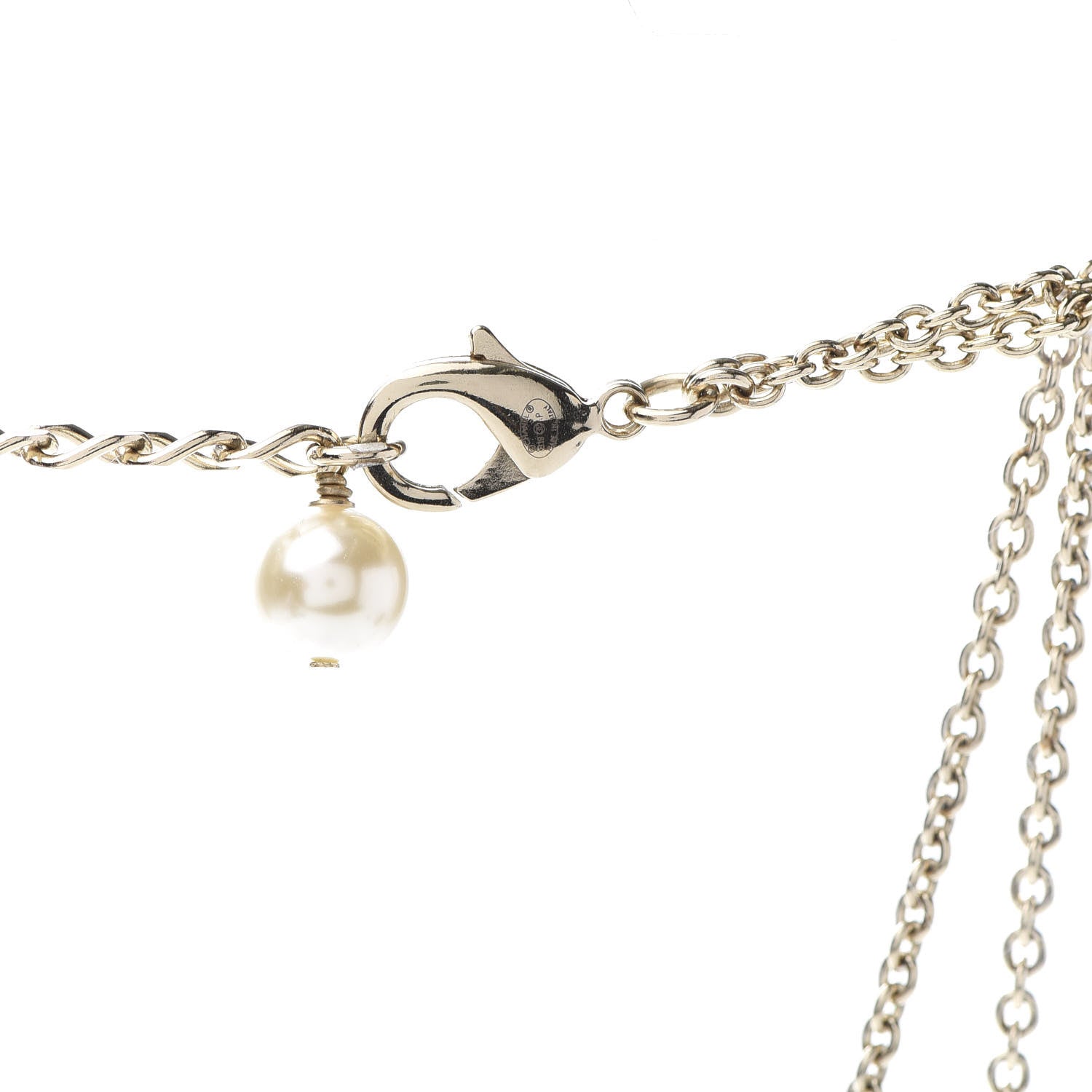 Chanel Crystal Pearl Pearls Coronation CC Layered Necklace Gold 6 of 7