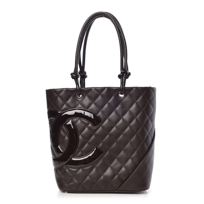 Chanel Calfskin Quilted Medium Cambon Tote Brown 1 of 16