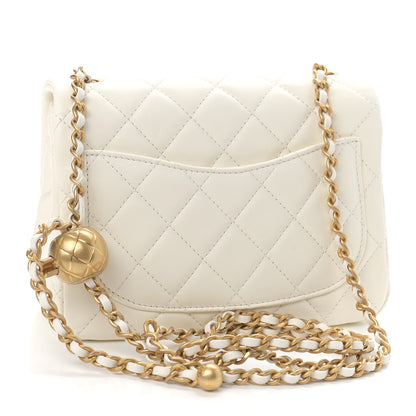 Chanel Lambskin Quilted Mini Pearl Crush Flap White 3 of 9