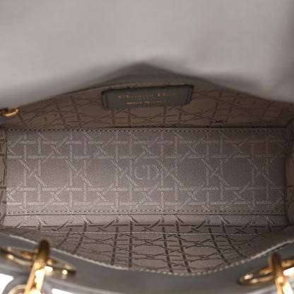 Christian Dior Lambskin Cannage Small Lucky Badges My Lady Dior Grey 5 of 19