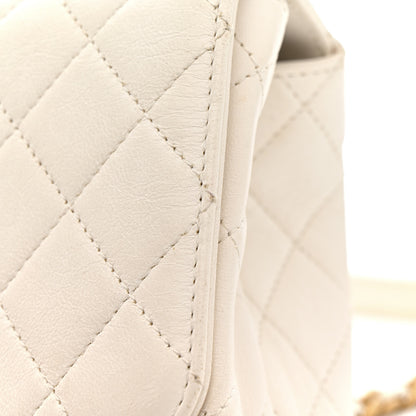 Chanel Lambskin Quilted La Parisienne Top Handle Flap White 15 of 16