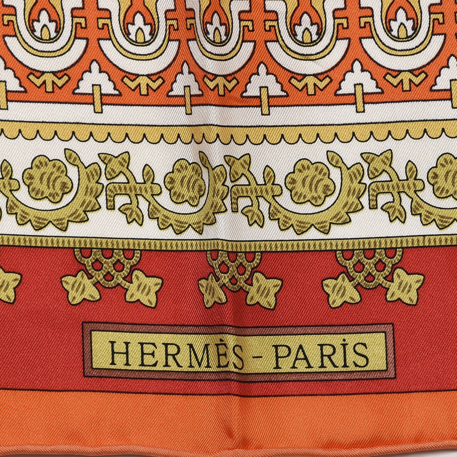 Hermes Silk Brins D'Or Scarf 90 3 of 5