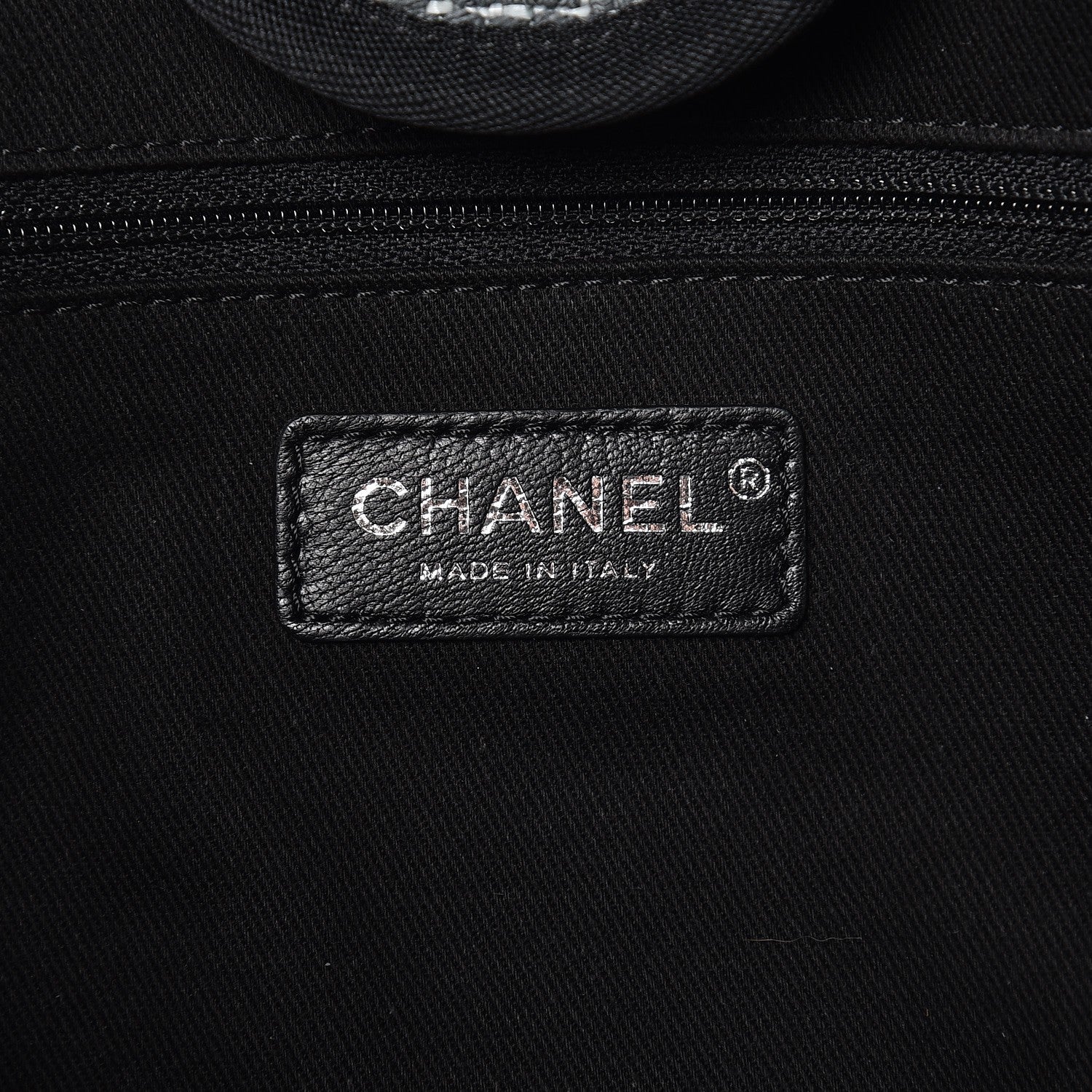 Chanel Canvas Large Deauville Tote Charcoal 6 of 7