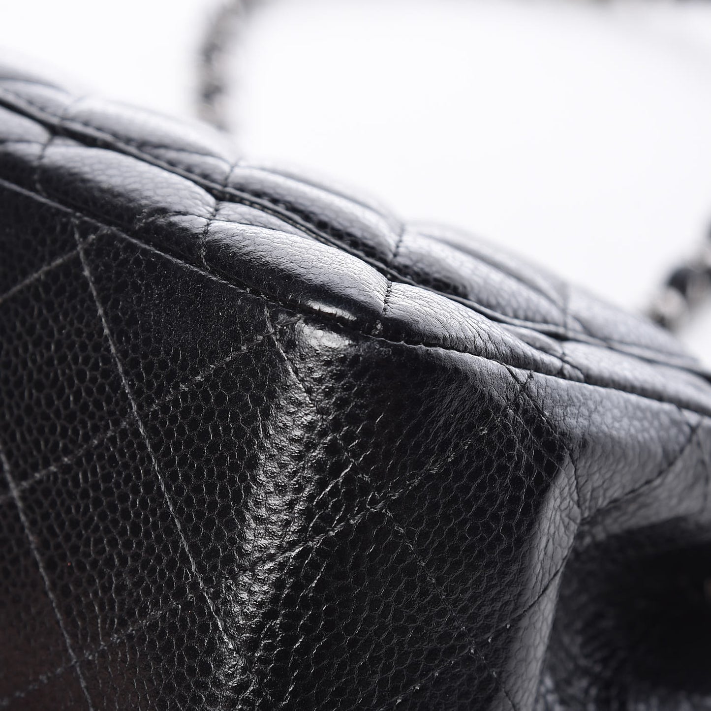 Caviar Quilted Mini Square Flap Black