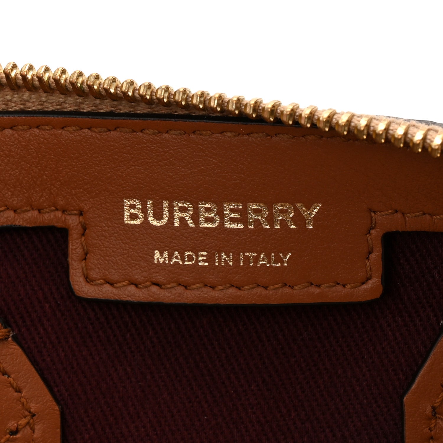 Burberry Vintage Check Mini Bowling Bag Briar Brown 6 of 9
