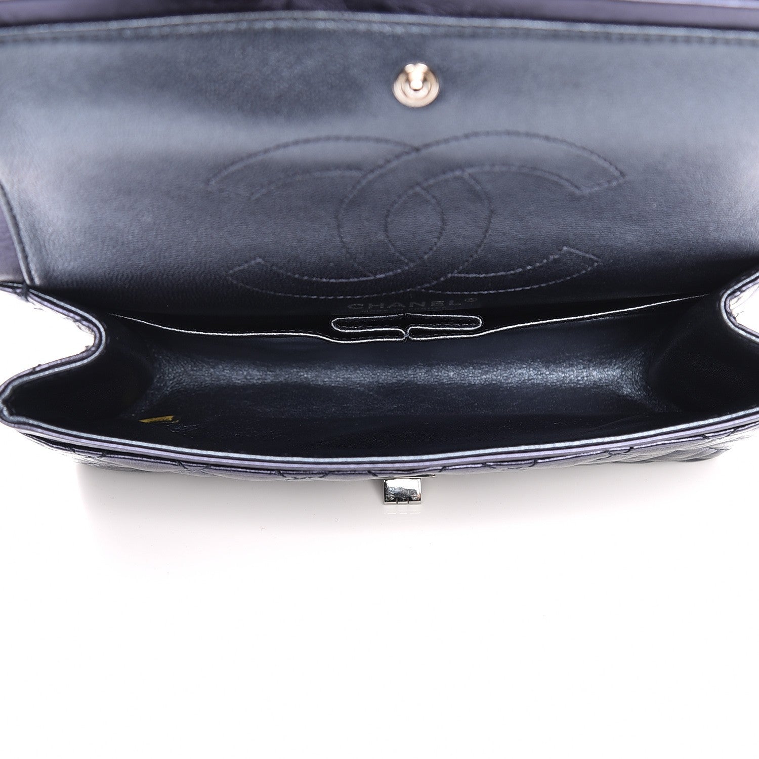 Chanel Metallic Aged Calfskin Quilted 2.55 Reissue 225 Flap Blue 6 of 8