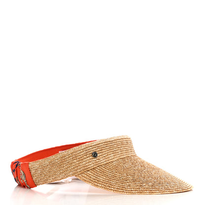 Hermes Straw Silk Etriers Andrea Visor M Natural Beige 5 of 7