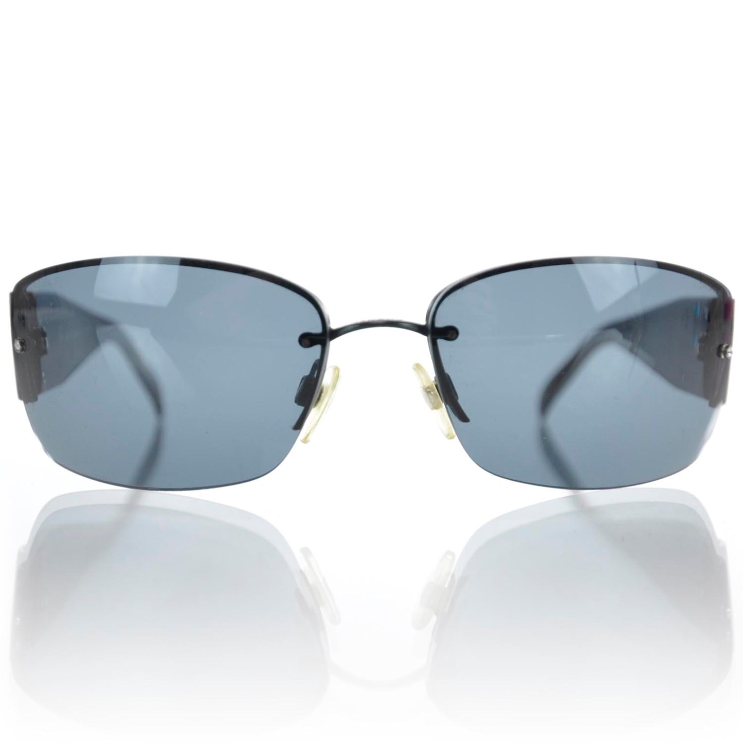 Crystal CC Logo Sunglasses 4117B Black