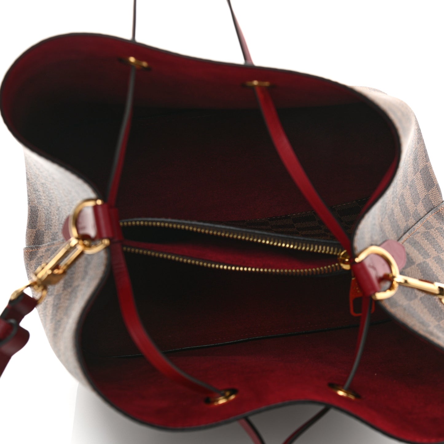 Damier Ebene Neonoe MM Cherry Berry