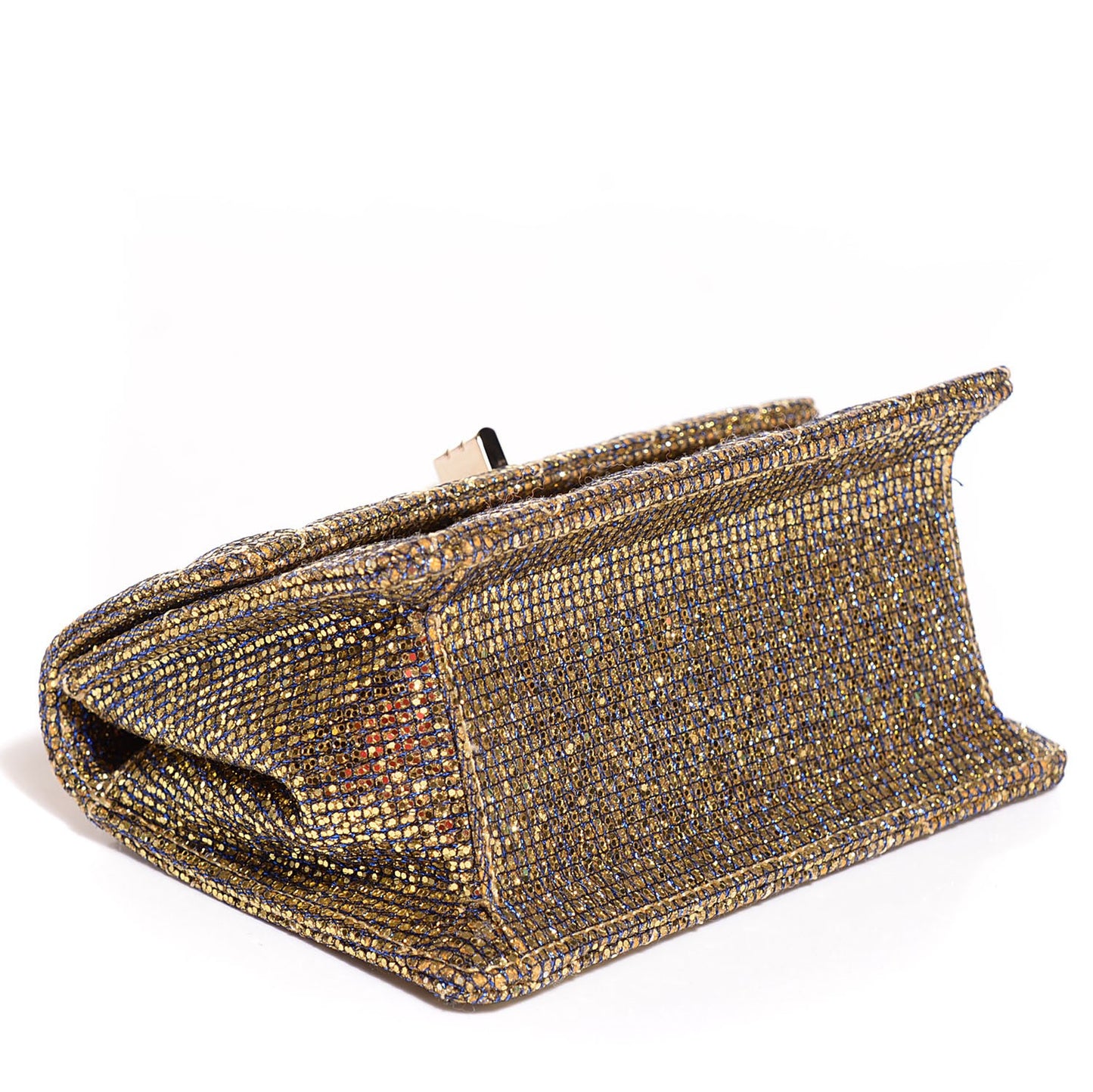 Crystal Quilted Mademoiselle Evening Flap Gold