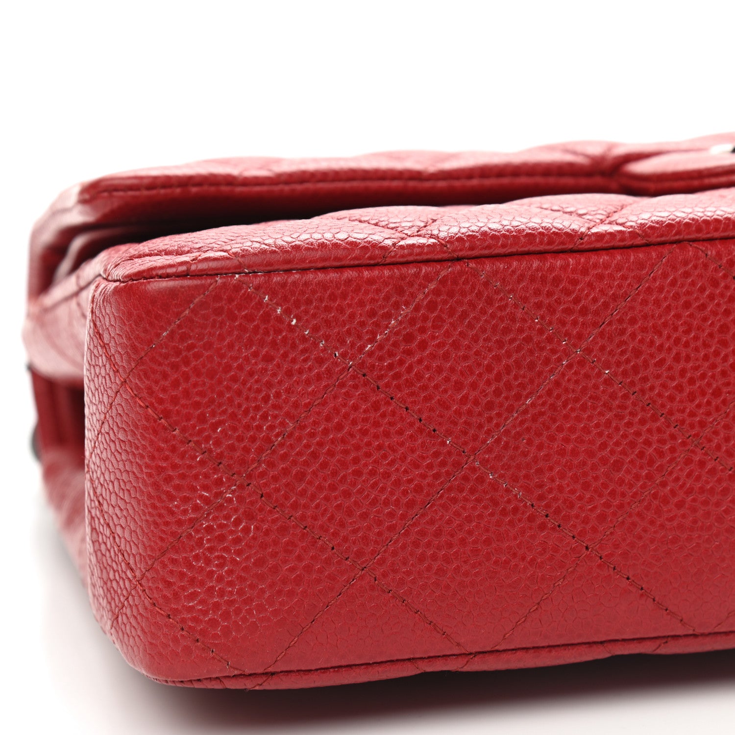Chanel Caviar Quilted Medium Double Flap Red 10 of 11