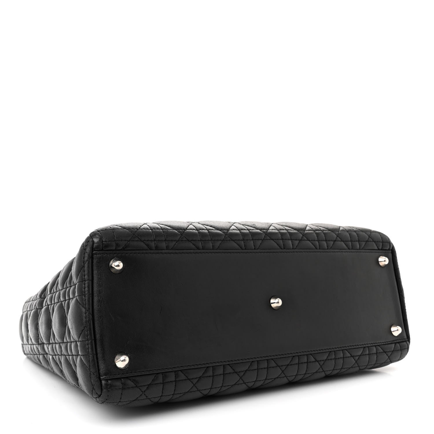Christian Dior Lambskin Cannage Large Lady Dior Black 4 of 13