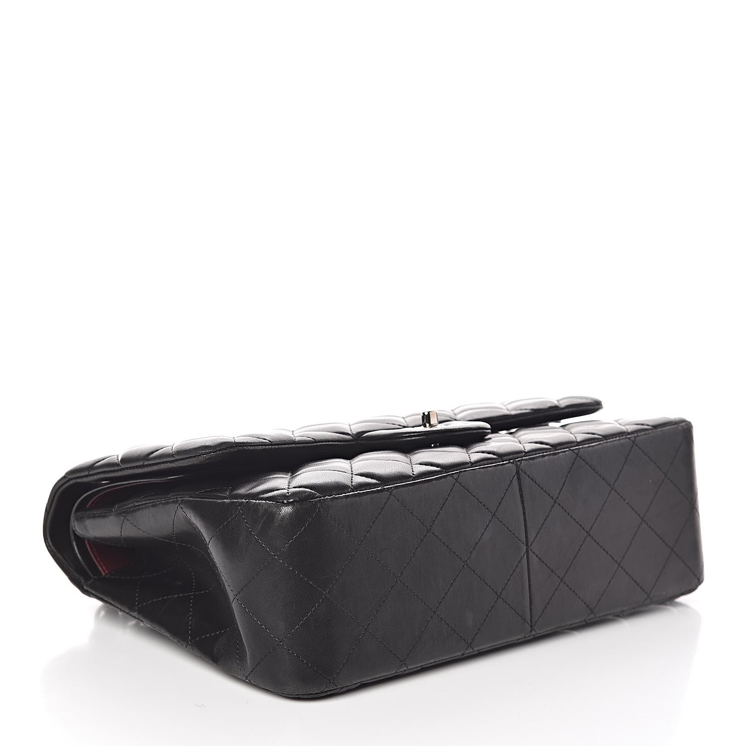 Chanel Lambskin Quilted Jumbo Double Flap Black 4 of 10