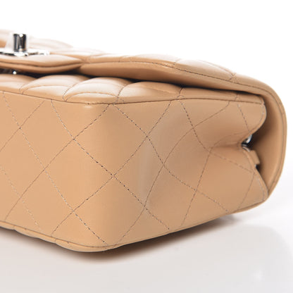 Chanel Lambskin Quilted Mini Rectangular Flap Beige 9 of 10