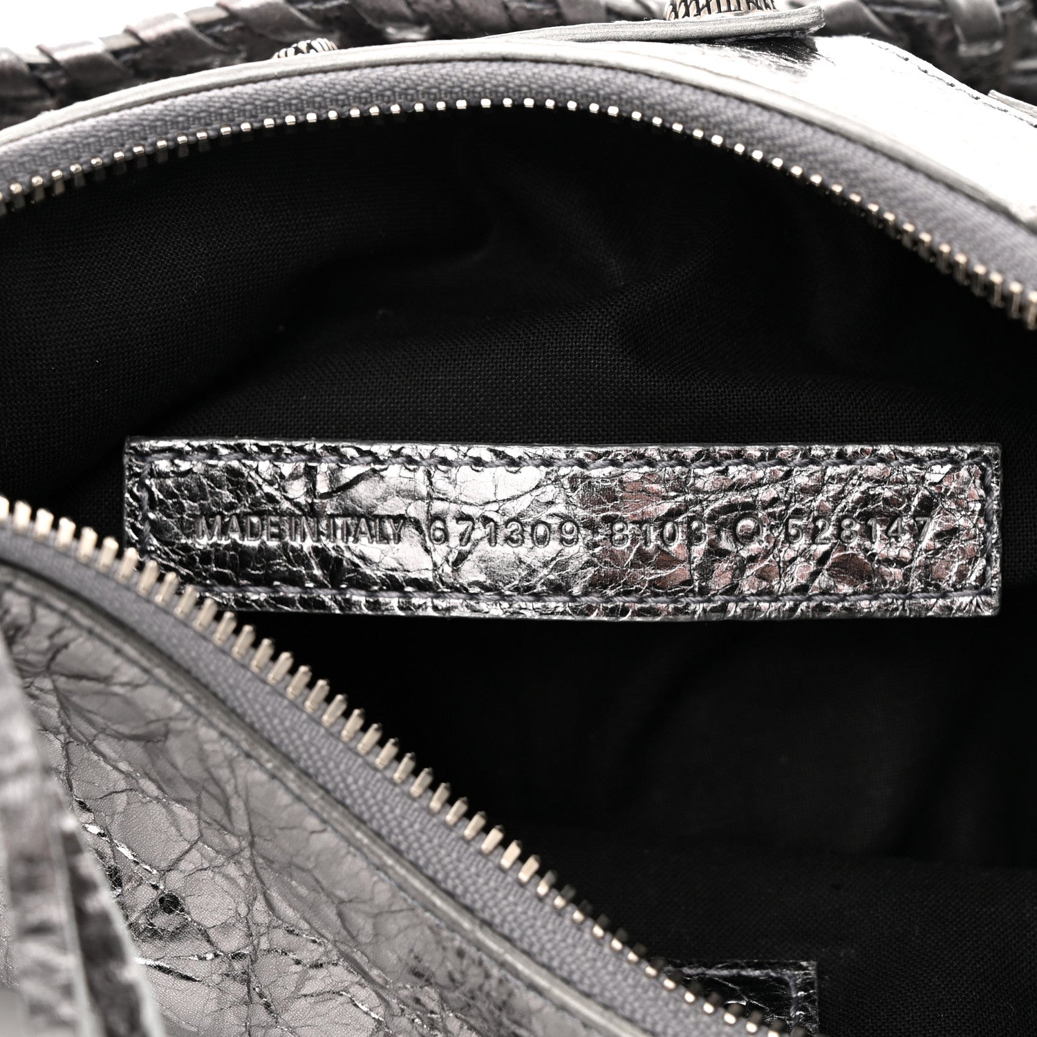 Balenciaga Metallic Agneau Arena Le Cagole Shoulder Bag XS Silver 6 of 10