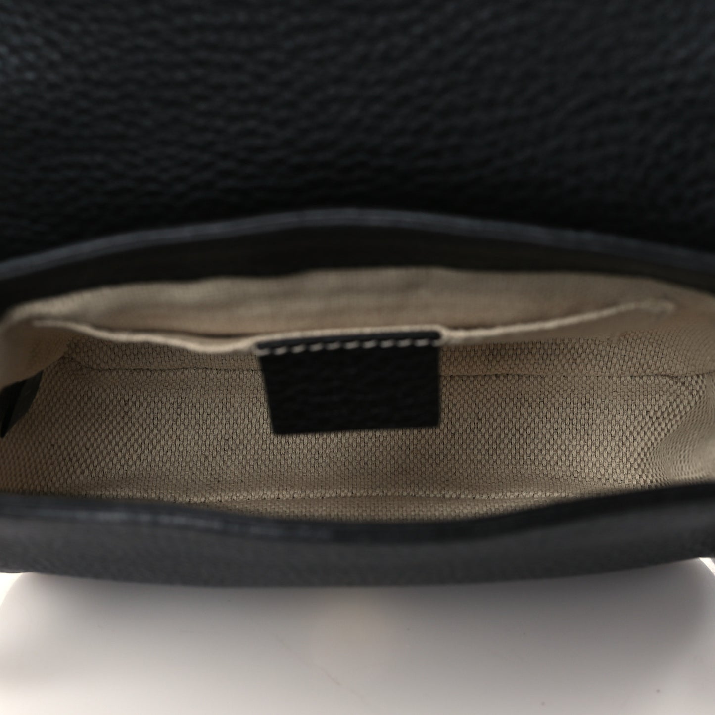 Pebbled Calfskin Small Soho Flap Crossbody Black