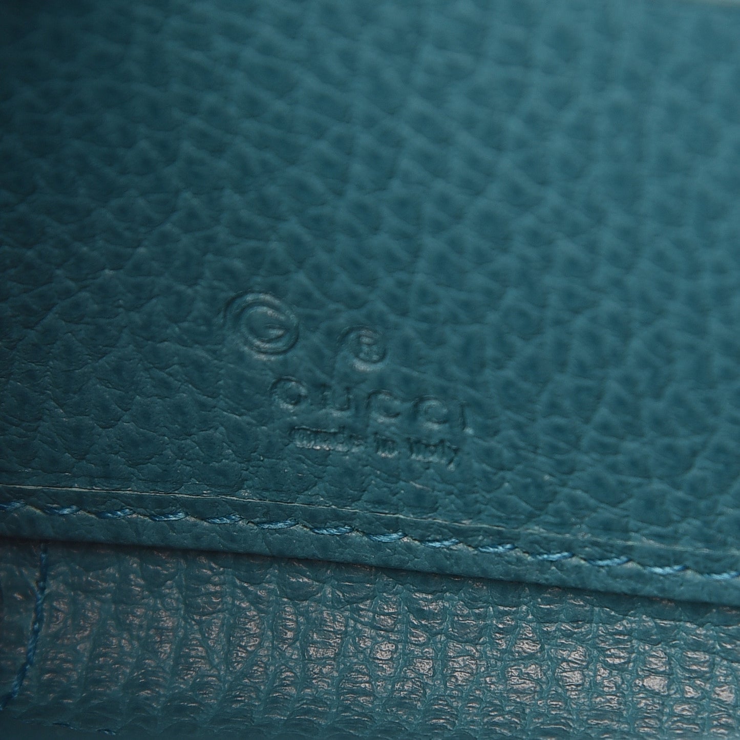 Dollar Calfskin GG Zip Around Wallet Deep Cobalt