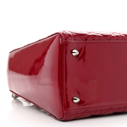 Christian Dior Patent Cannage Medium Lady Dior Red 9 of 10