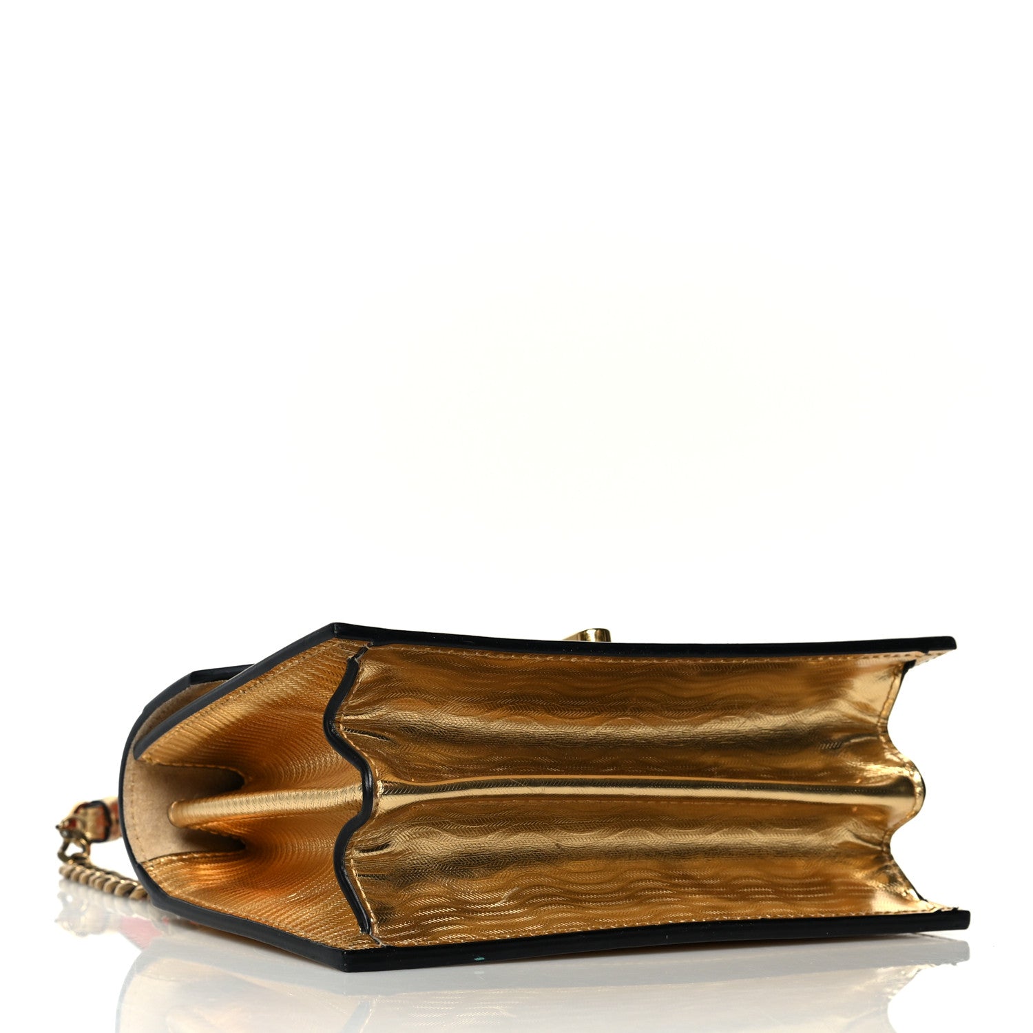 Christian Louboutin Metallic Calfskin Mini Elisa Shoulder Bag Gold 4 of 16