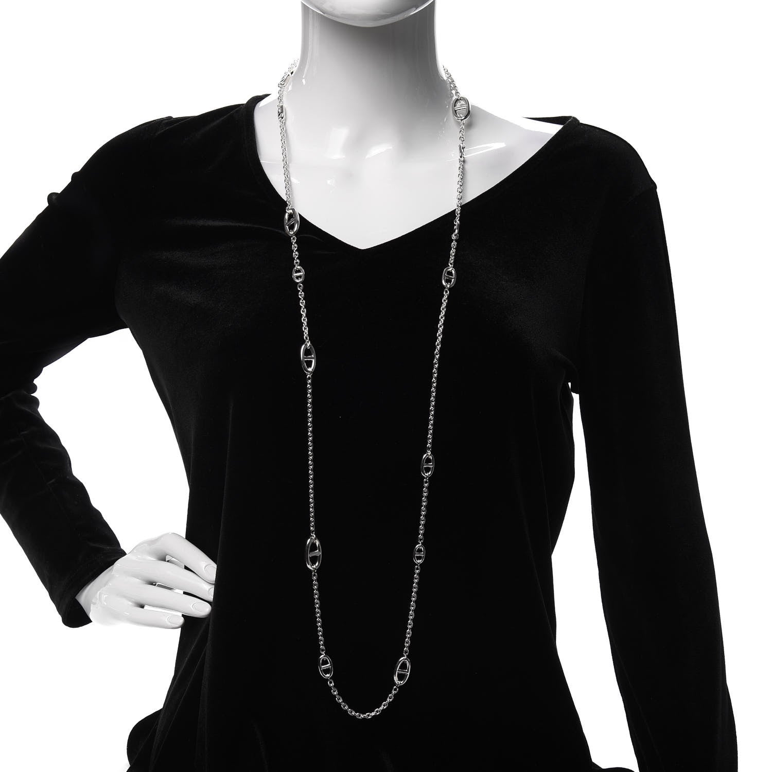 Hermes Sterling Silver Farandole Necklace 120 2 of 5