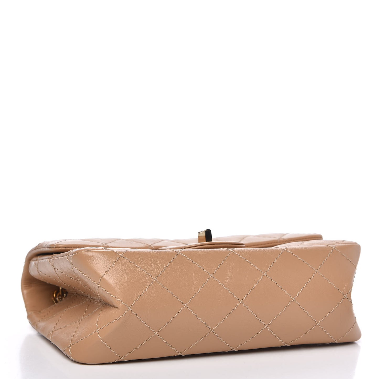 Aged Calfskin Quilted 2.55 Reissue Mini Flap Beige