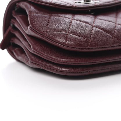 Chanel Goatskin Quilted CC Waiter Crossbody Burgundy 9 of 11