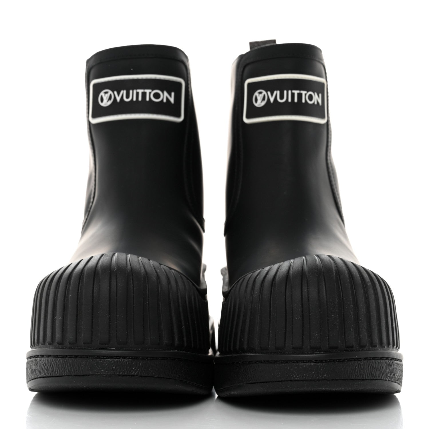 Louis Vuitton Calfskin Polar Flat Ankle Boots 37 Black 2 of 8