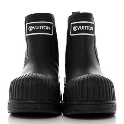 Louis Vuitton Calfskin Polar Flat Ankle Boots 37 Black 2 of 8