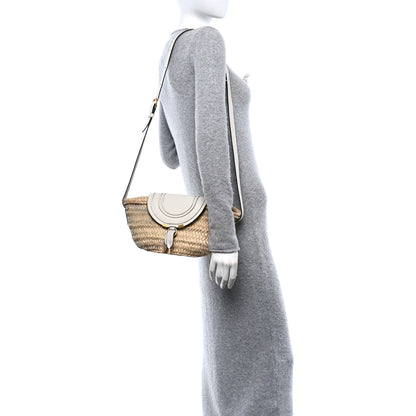 Chloe Raffia Calfskin Marcie Basket White 2 of 11
