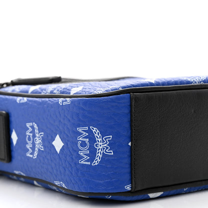 MCM Visetos Surf The Web Crossbody Blue 8 of 9