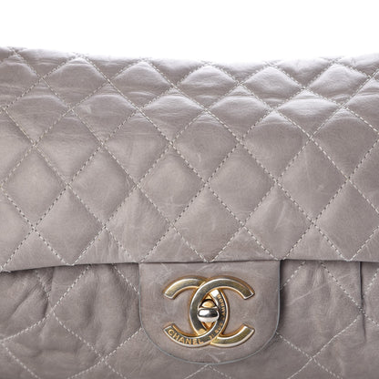 Chanel Iridescent Calfskin Large Chic Quilt Flap Grey 8 of 16