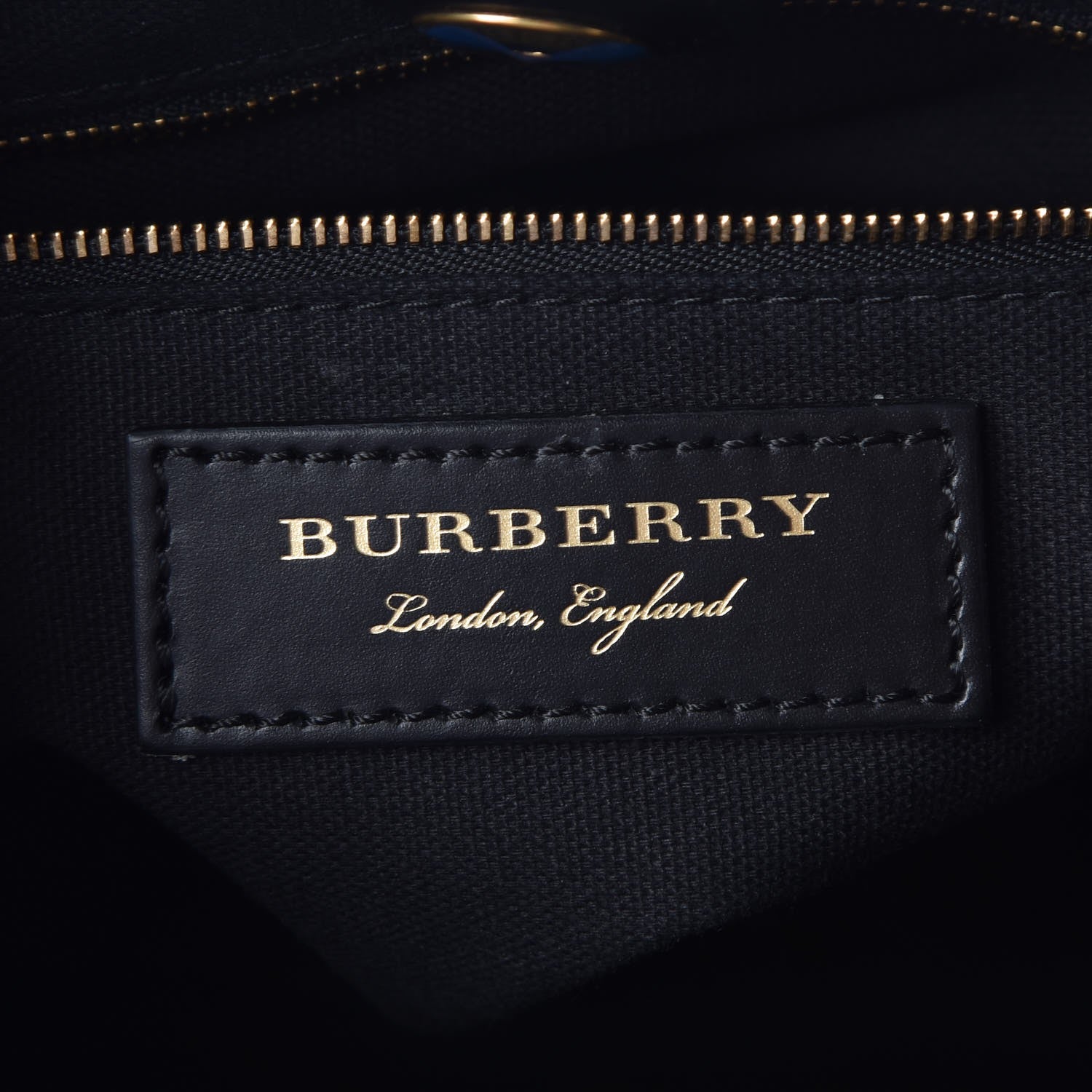 Burberry Tartan Mix Small Banner Tote Blue White 6 of 8