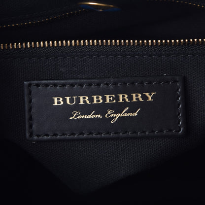 Burberry Tartan Mix Small Banner Tote Blue White 6 of 8