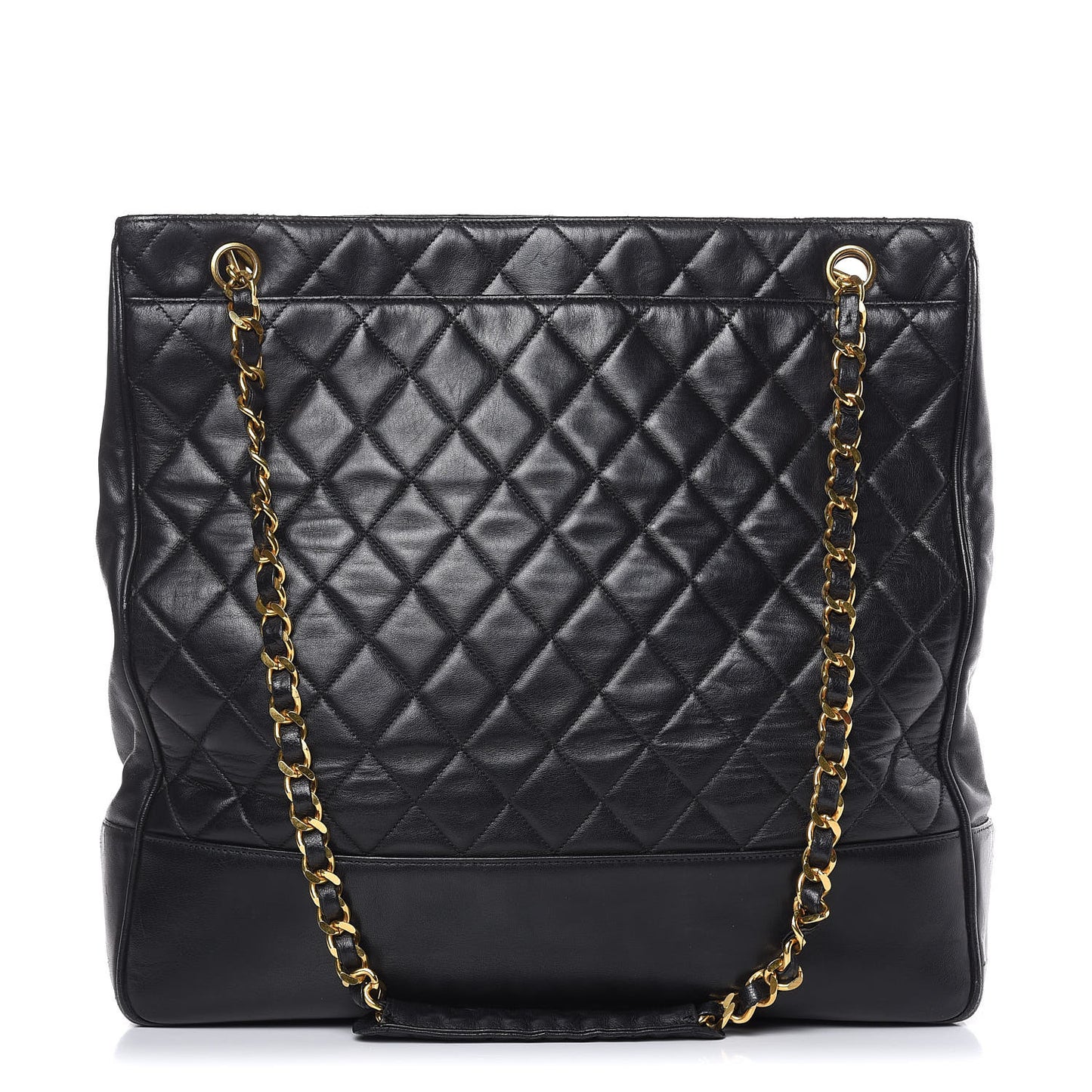 Lambskin Shopping Tote Black