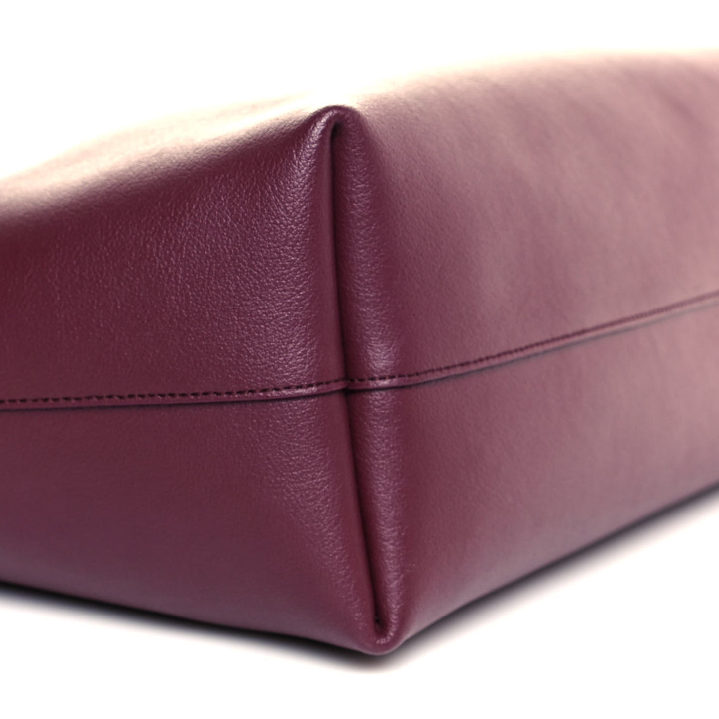 Calfskin Large Shopping Tote Bordeaux