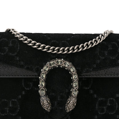 Gucci Velvet GG Monogram Super Mini Dionysus Shoulder Bag Black 7 of 9
