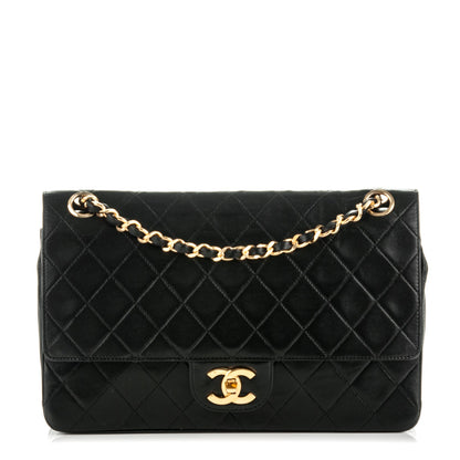 Chanel Lambskin Quilted Medium Double Flap Black 1 of 8