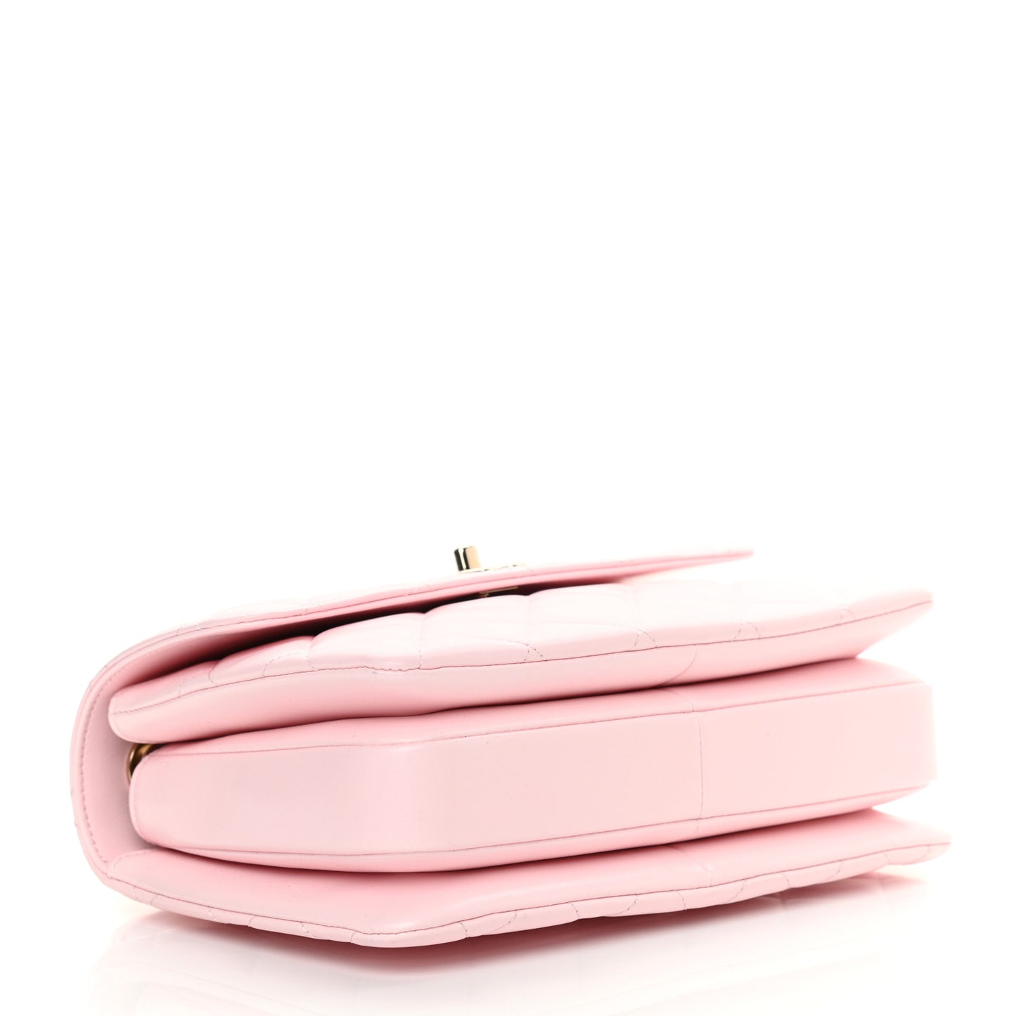 Lambskin Quilted Small Trendy CC Flap Dual Handle Bag Light Pink