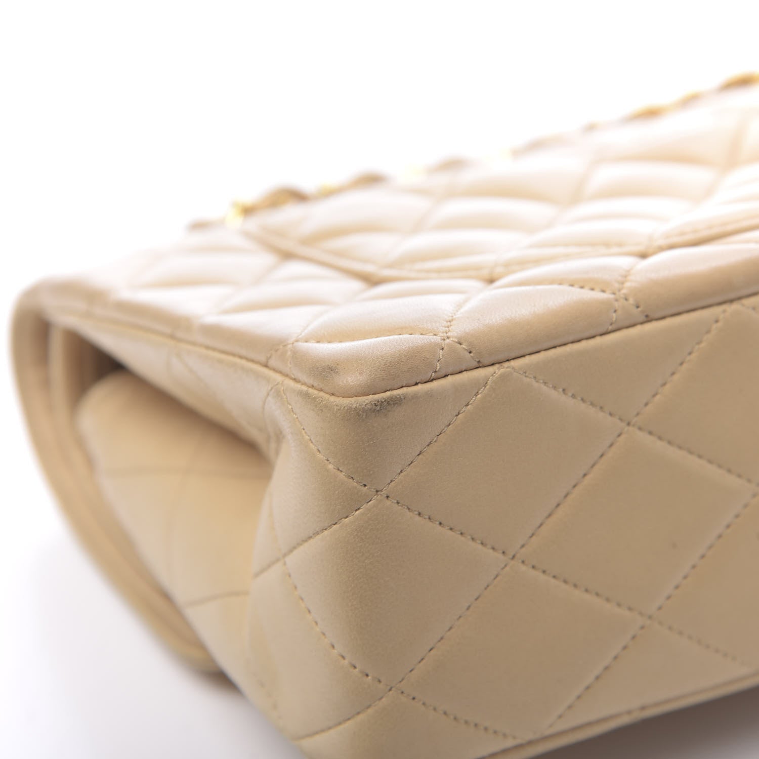 Chanel Lambskin Quilted Small Double Flap Beige 10 of 17