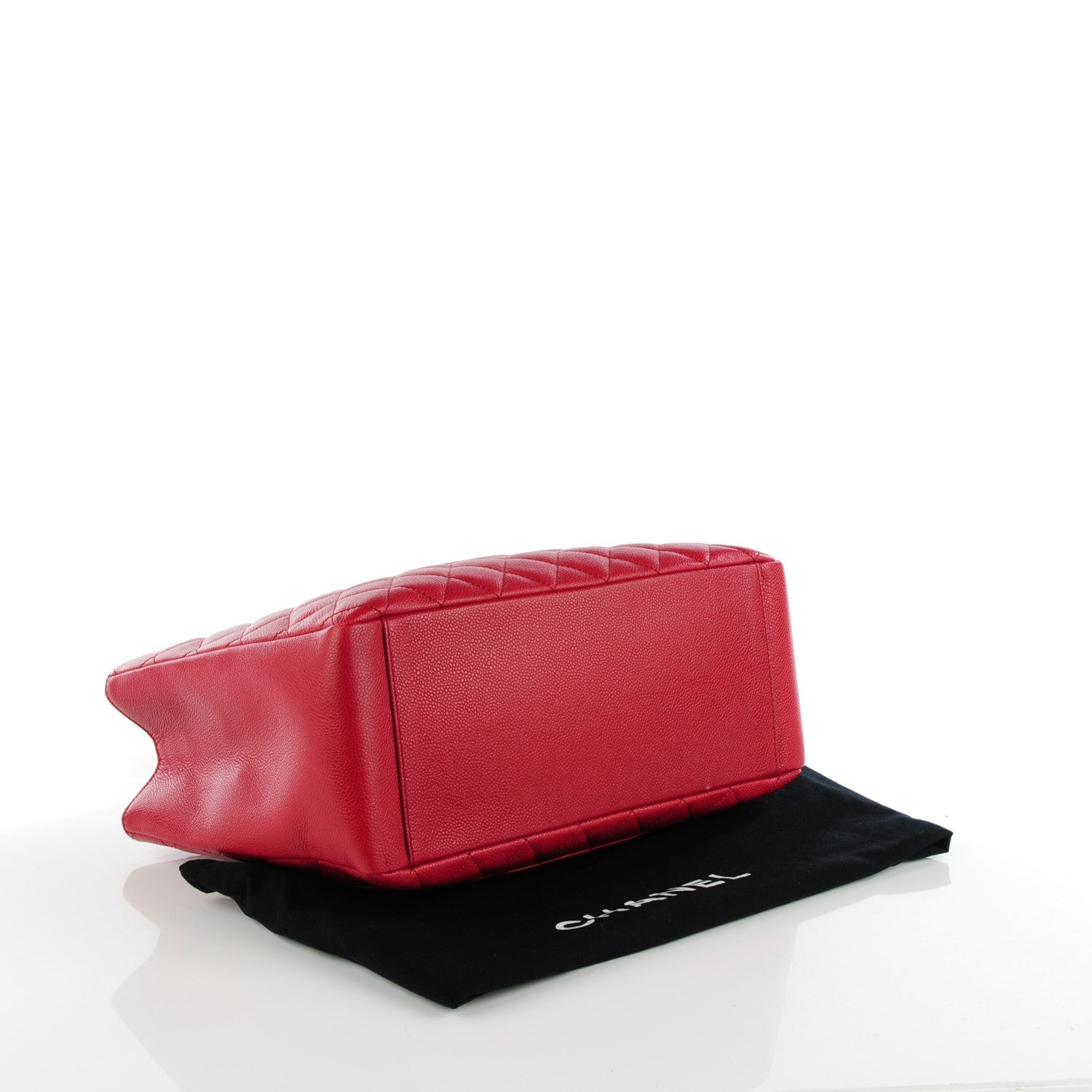 Chanel Caviar Quilted Grand Shopping Tote GST Red 4 of 7