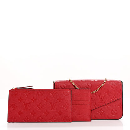 Louis Vuitton Empreinte Pochette Felicie Chain Wallet Scarlet 3 of 9