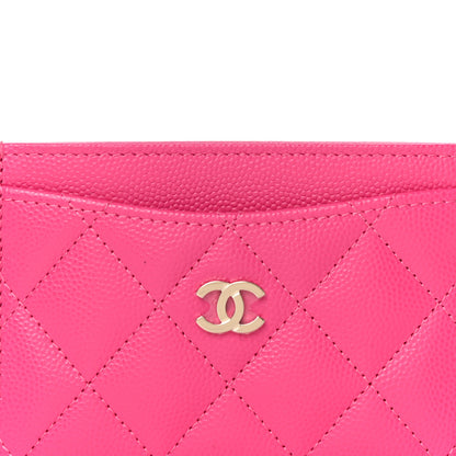 Chanel Caviar Quilted Card Holder Pink 9 of 12