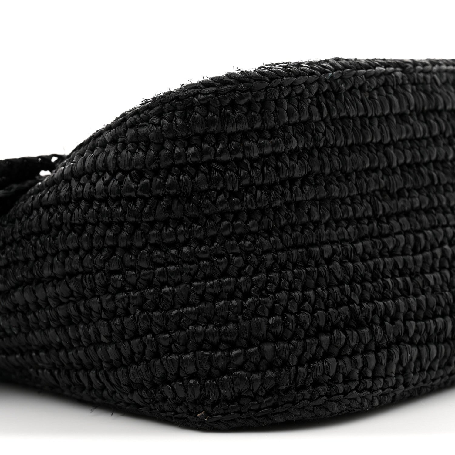 Loewe Raffia Donut Chain Medium Ola Shoulder Bag Black 8 of 10