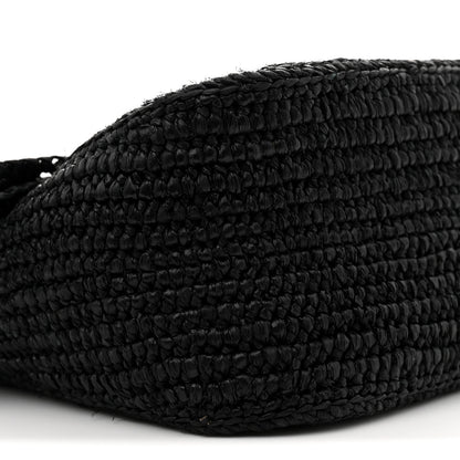 Loewe Raffia Donut Chain Medium Ola Shoulder Bag Black 8 of 10