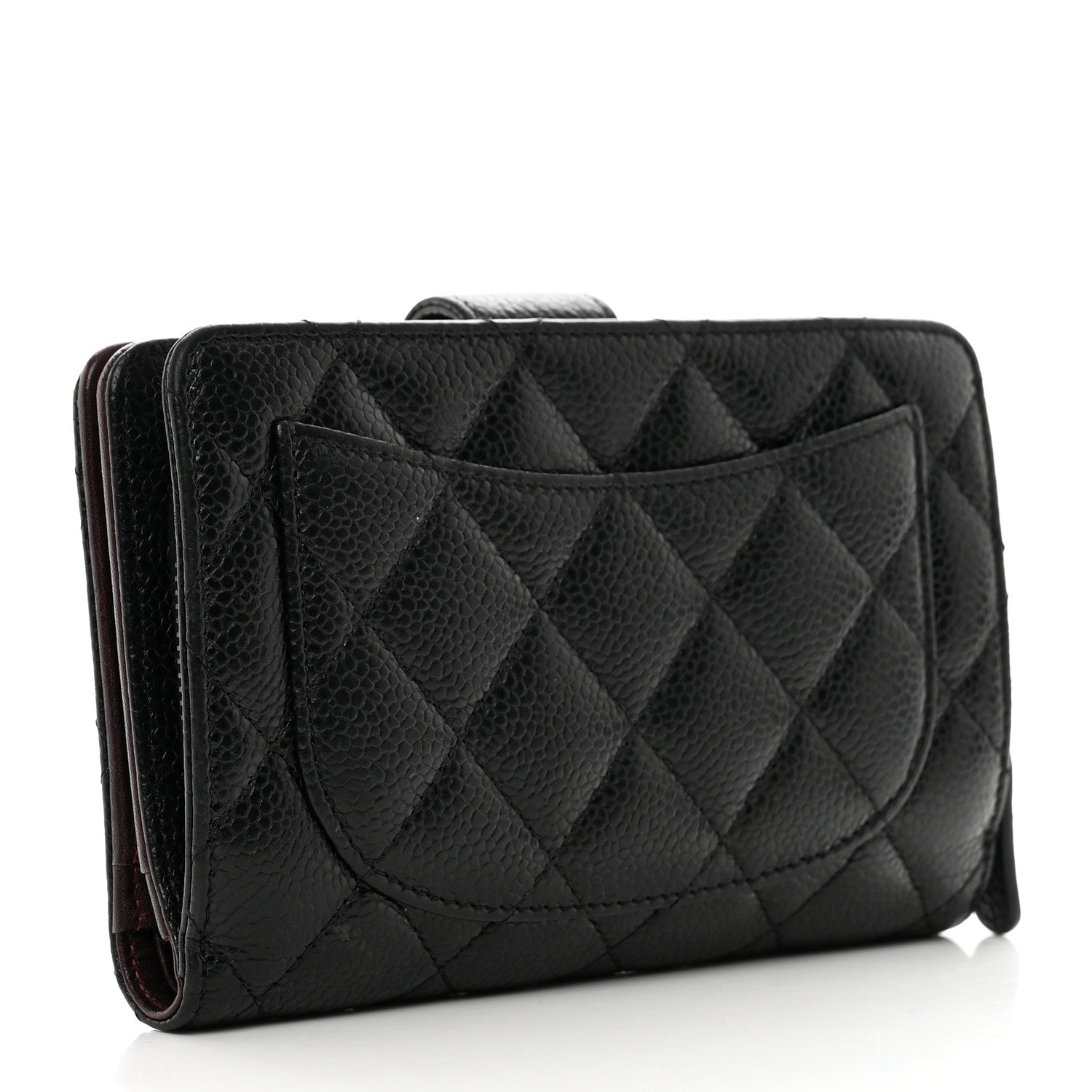 Chanel Caviar Quilted CC French Wallet Black 3 of 9