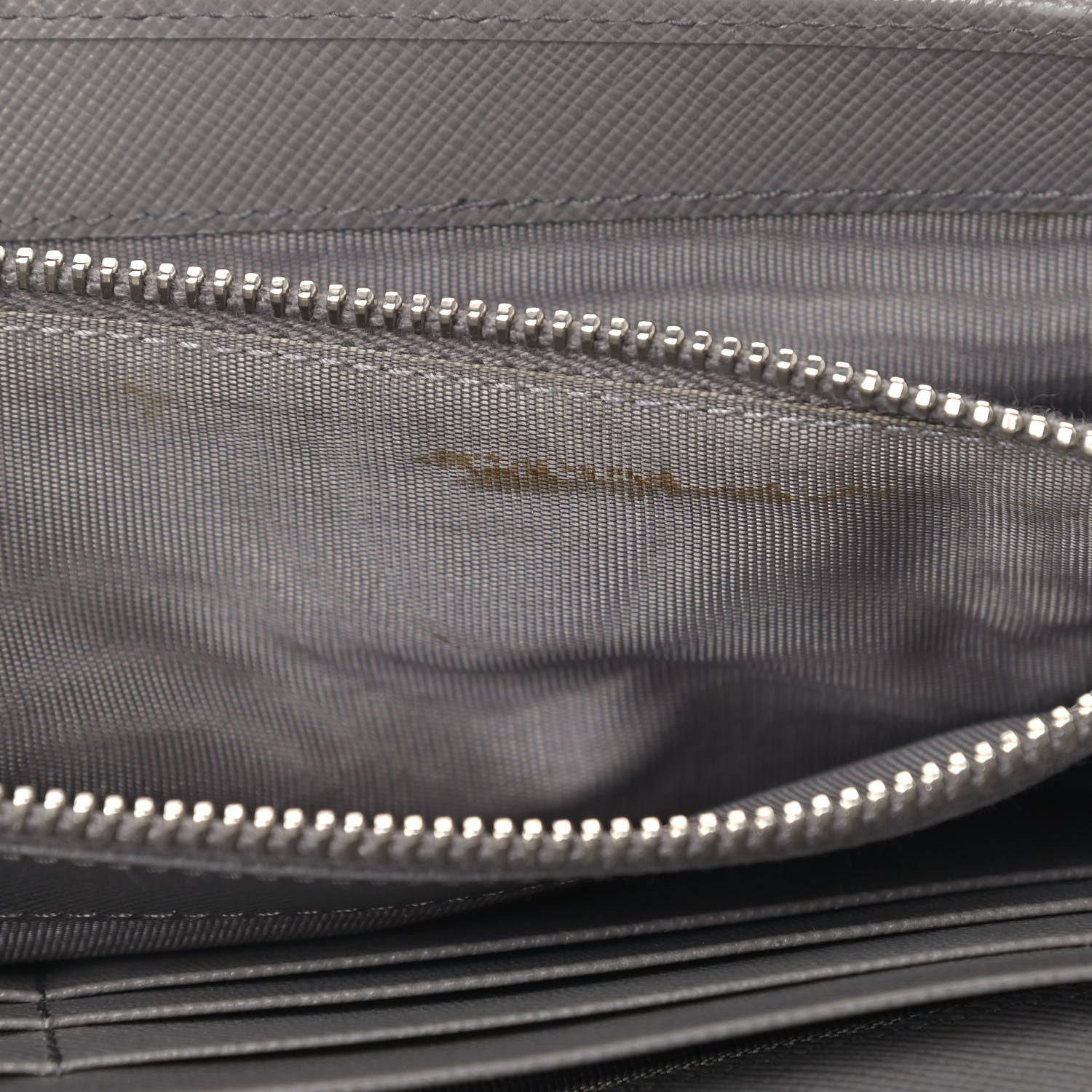 Prada Saffiano Metal Oro Chain Wallet Marmo 10 of 13