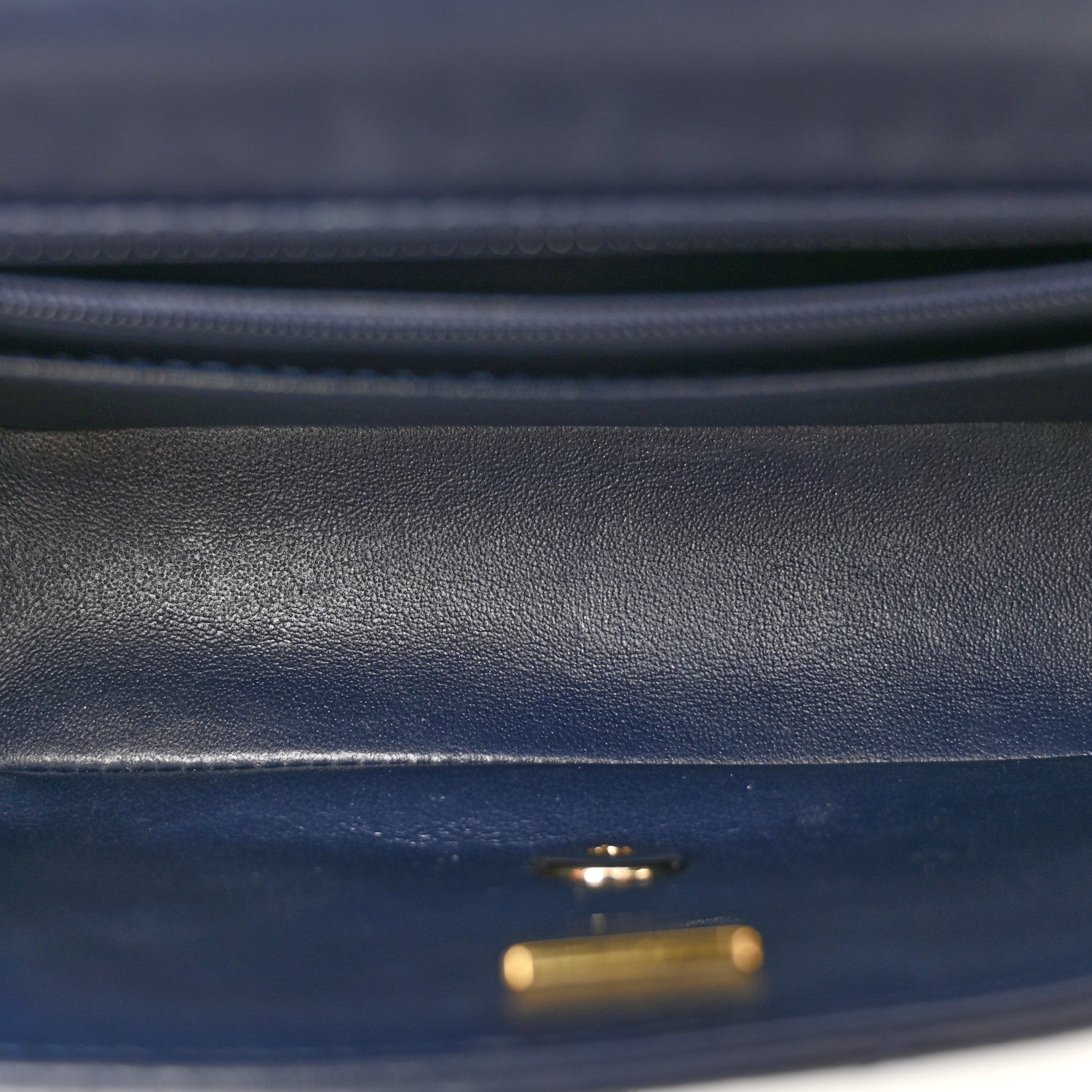 Chanel Lambskin Quilted Mini Rectangular Flap Dark Navy Blue 5 of 13