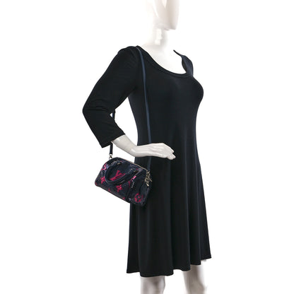 Louis Vuitton Giant Monogram Sequins Speedy Bandouliere 18 Navy Fuchsia 2 of 8