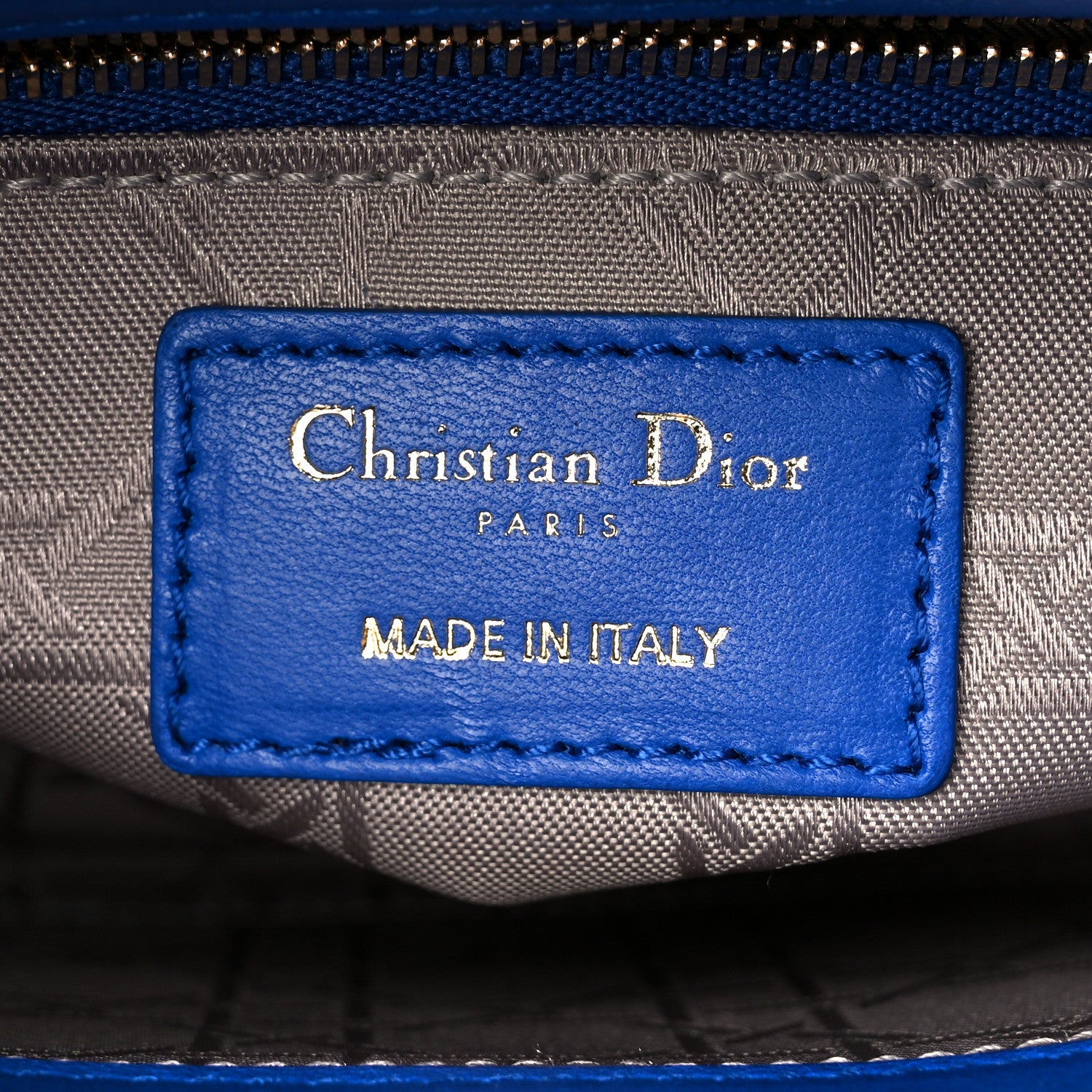 Christian Dior Lambskin Cannage Small Lucky Badges My Lady Dior Blue 6 of 11