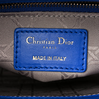 Christian Dior Lambskin Cannage Small Lucky Badges My Lady Dior Blue 6 of 11